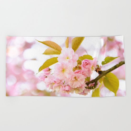 Sakura - Cherryblossom - Cherry blossom - Pink flowers on #Society6 Beach Towel