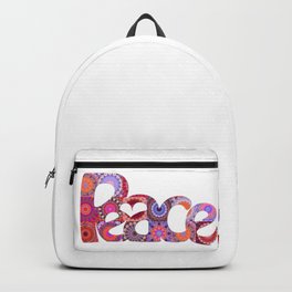 Peace Symbol Art 14 Colorful Mandala Pink Purple And Red Backpack