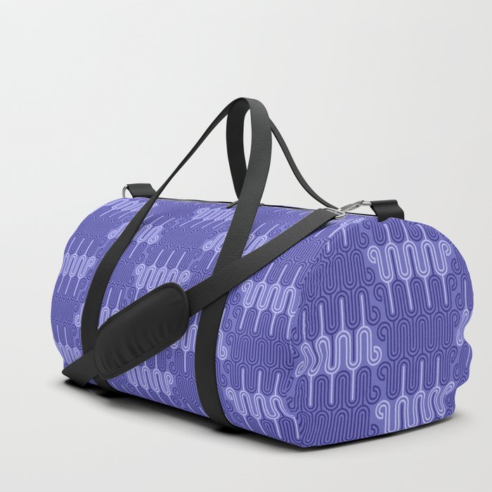 Very Peri round lines geometrics pattern Duffle Bag