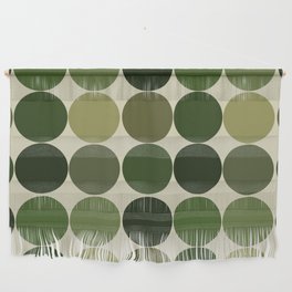 Medium green shades circles 3 Wall Hanging