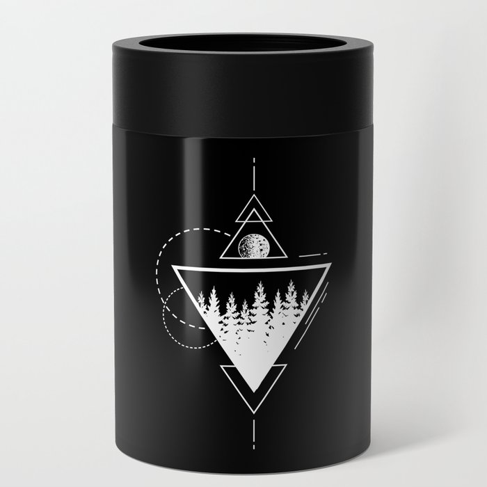 Modern Geometric Nature Forest Boho Triangles Graphic Can Cooler