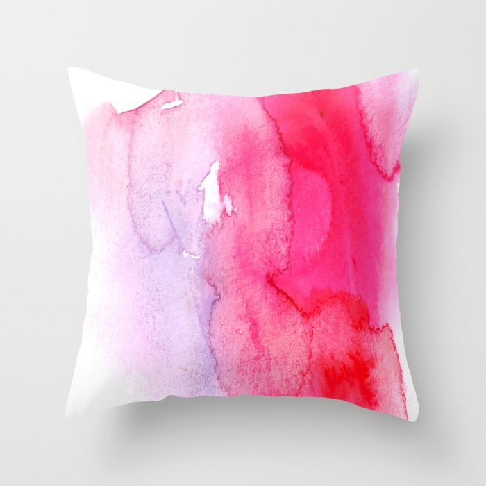 watercolor splash Throw Pillow