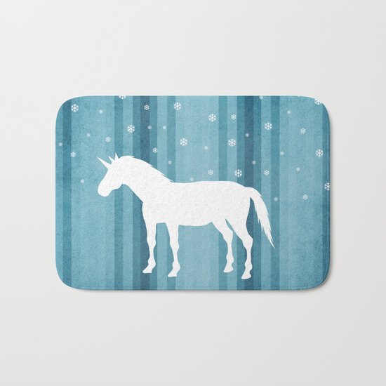 Winter Falls Unicorn Bath Mat