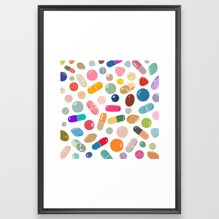 Sunny Pills Framed Art Print