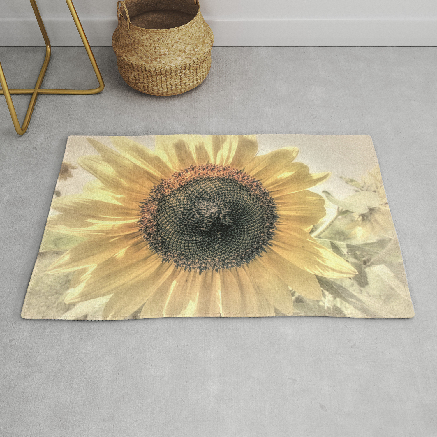 Soft Sunflower Flower Modern Country Home Decor Cottage Art A421a