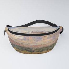 The Enchanted Mesa Fanny Pack | Coral, Peach, Etienne, Umber, Purple, Painting, Salmon, Blue, Desert, Yellow 