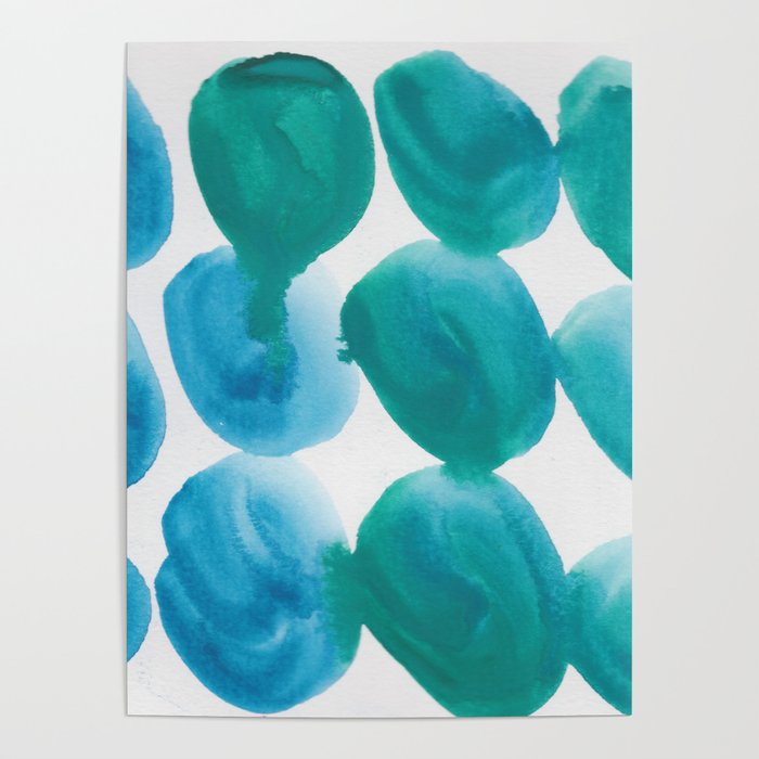23   |  190408 Blue Abstract Watercolour Poster