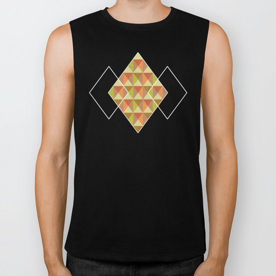 Triangle Diamond Grid Biker Tank