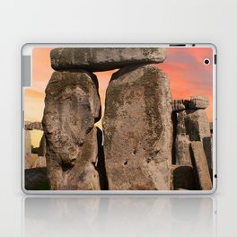 Great Britain Photography - Red Sunset Over The Famous Stonehenge Laptop Skin