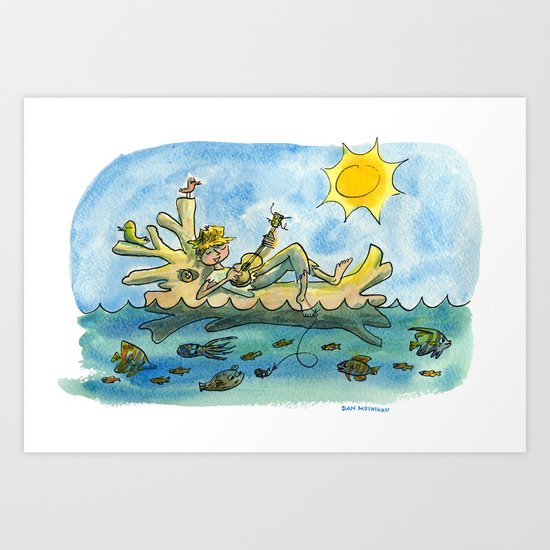 Just Drifting Along Art Print