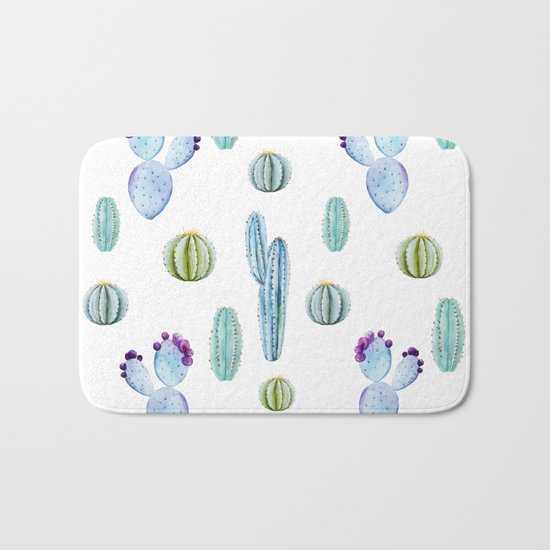 Cactus Pattern 01 Bath Mat