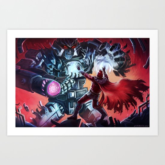 Magneto vs Megatron Art Print
