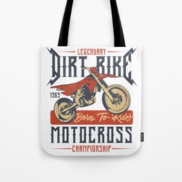 Legendary Dirt Bike Motocross Tote Bag