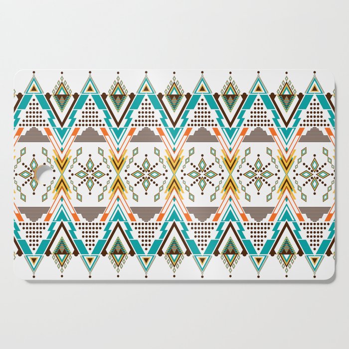 Clean Tribal Mid Mod Native American Vintage Aztec Appeal Pattern Cutting Board