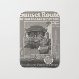 billboard Sunset Route voyage poster Bath Mat | Usa, Railway, Digital, America, Railfan, Voyage, Travel, Amerika, Los, Classic 