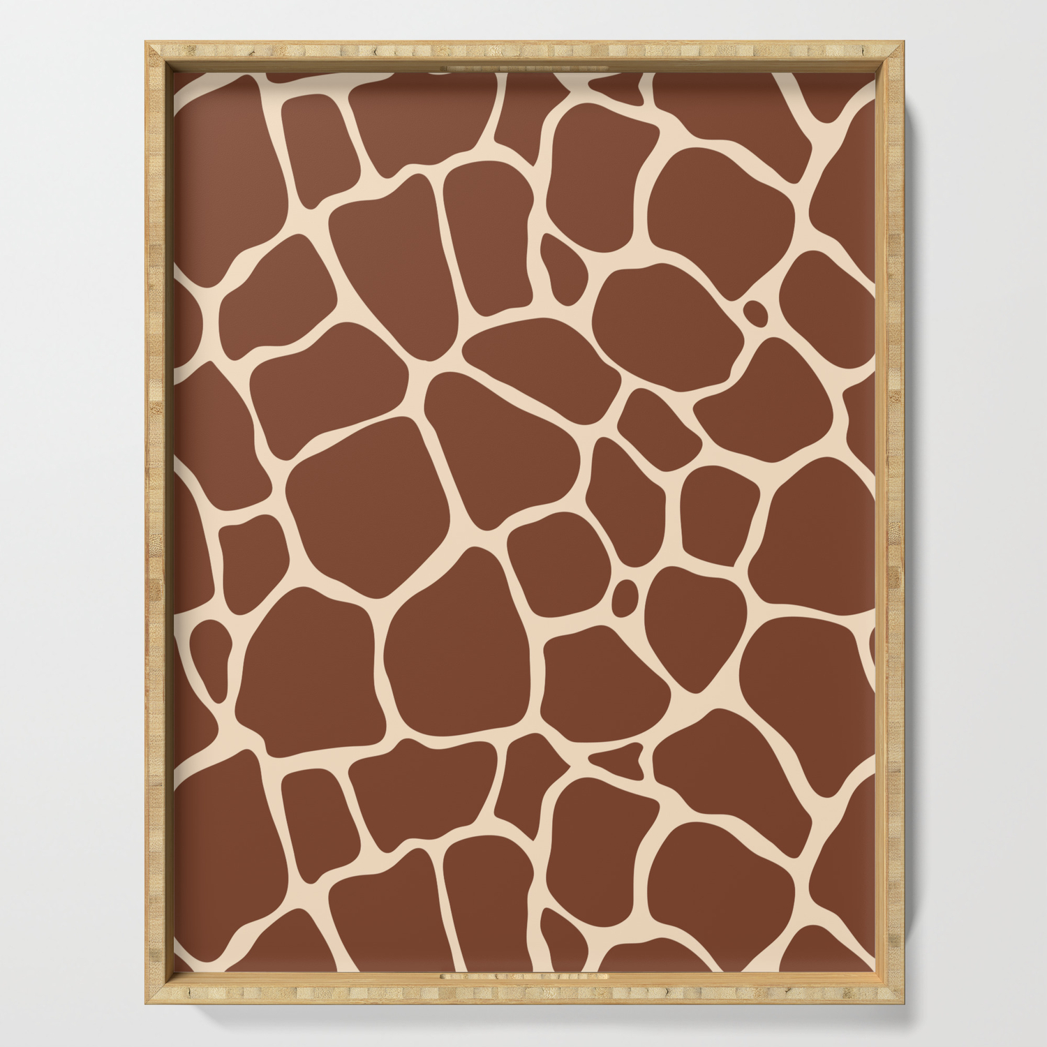 Dark Brown Giraffe Skin Wild Animal Serving Tray By Avenie Society6