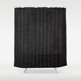 Charcoal Grey Pinstripe Shower Curtain