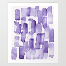 Purple Watercolour Patterns | 190129 Abstract Art Watercolour Art Print