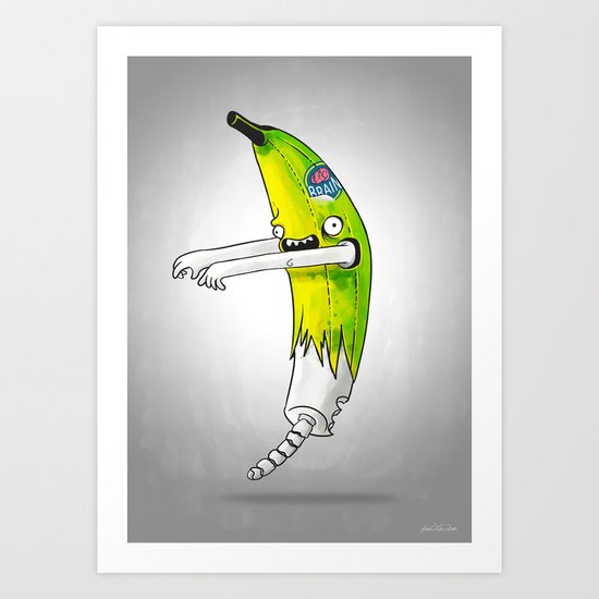 Banana Zombie Art Print