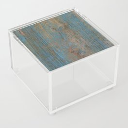 old blue wooden board Acrylic Box