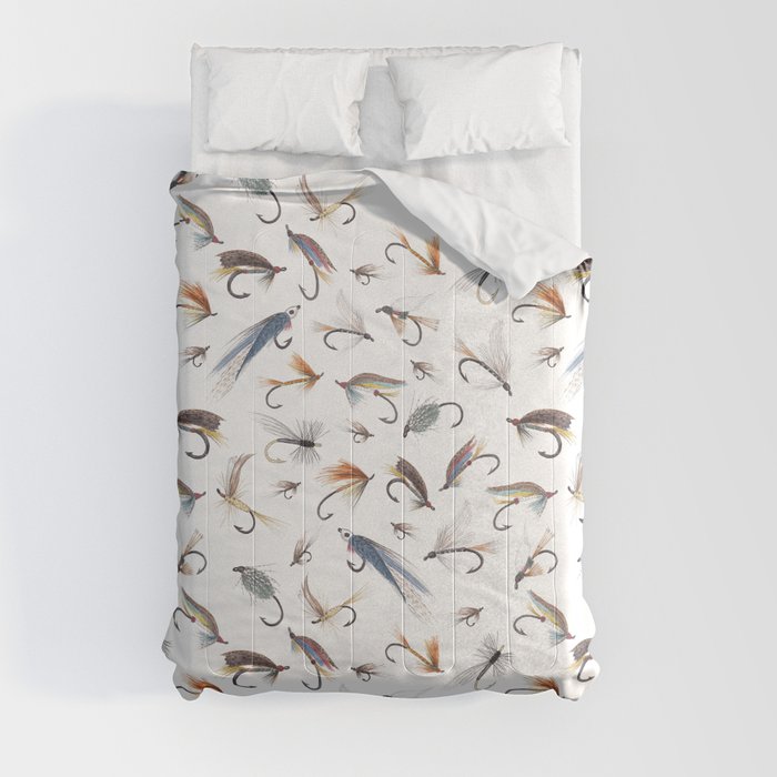 Fly Fishing Lures for Freshwater Fish Comforter by Twig & Moth