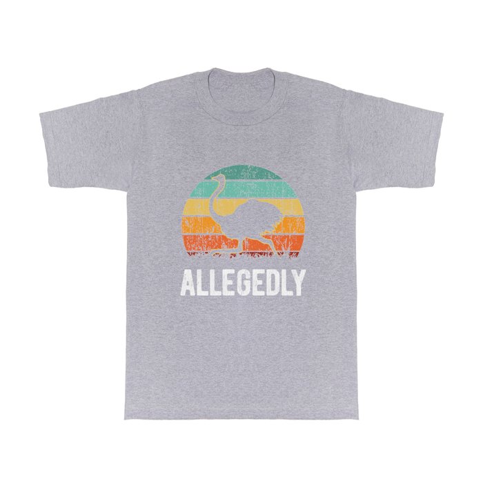 Letterkenny Allegedly Ostrich Vintage Retro Sunset Distressed Gift T Shirt