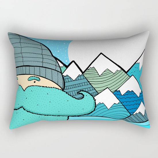 Blue Beard Rectangular Pillow