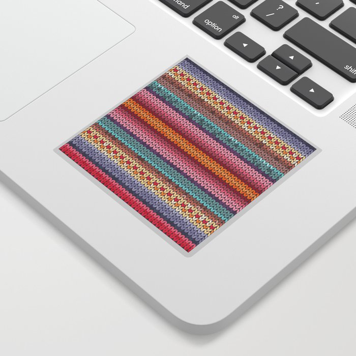 Multi color Knitting Pattern Sticker