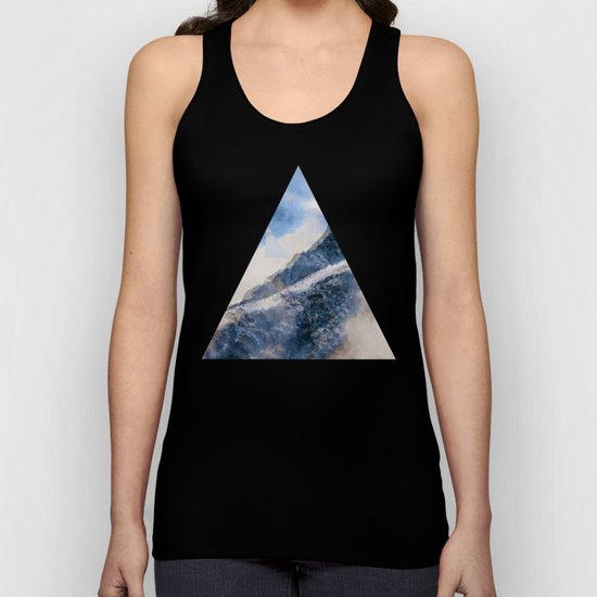 Snowy mountains - Triangles Unisex Tank Top