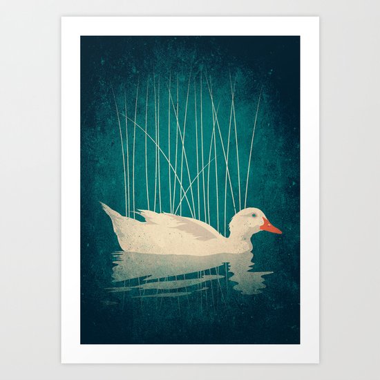 Duck Reflected Art Print