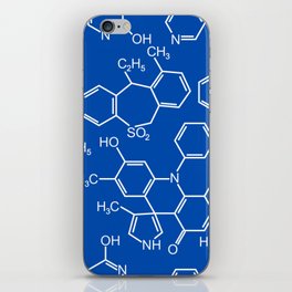 Chemistry chemical bond design pattern background blue iPhone Skin