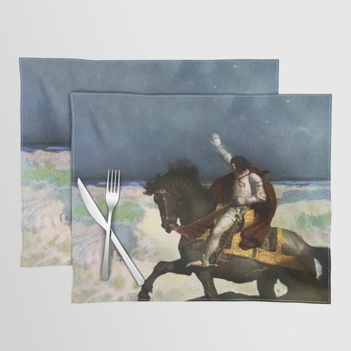“Sir Percival Came Unto the Brim” by NC Wyeth Placemat