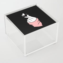 Finger Heart Twice Acrylic Box