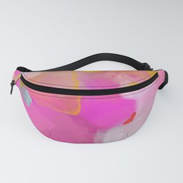 pink sun clouds abstract Fanny Pack