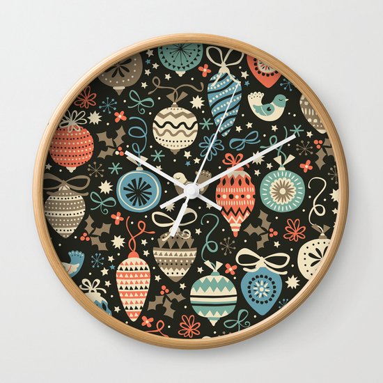 Festive Folk Charms Wall Clock
