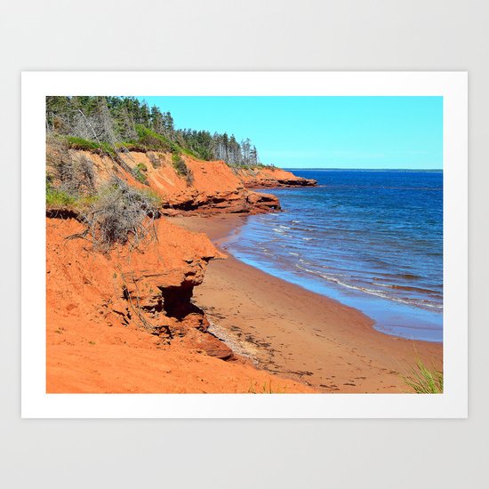 Red Cliffs of PEI Art Print