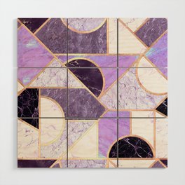 Geometric Marble Mosaic 04 Wood Wall Art