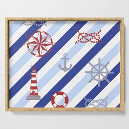 Maritime Stripes Serving Tray