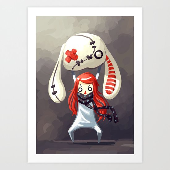 Bunny Plush Art Print