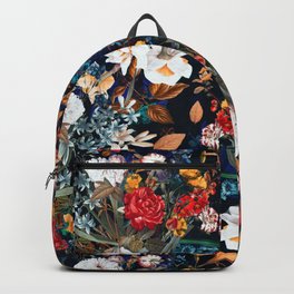 EXOTIC GARDEN - NIGHT XXII Backpack | Pattern, Forest, Digital, Urban, Flowers, Rose, Leaf, Aerosol, Tropical, Garden 