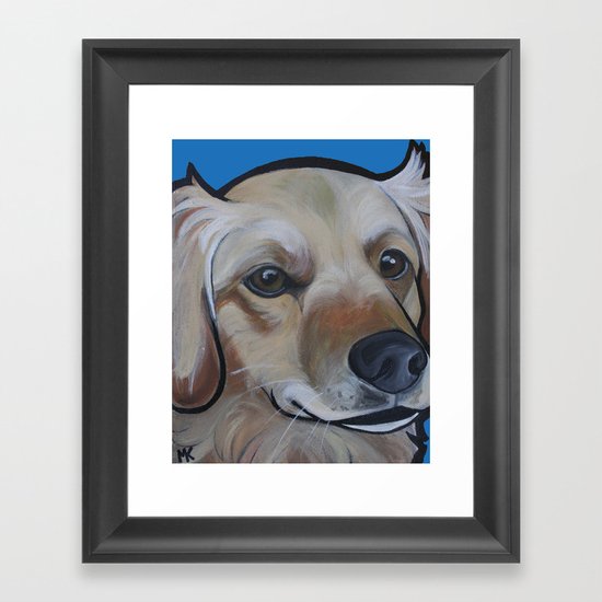 Josie (blue) Framed Art Print
