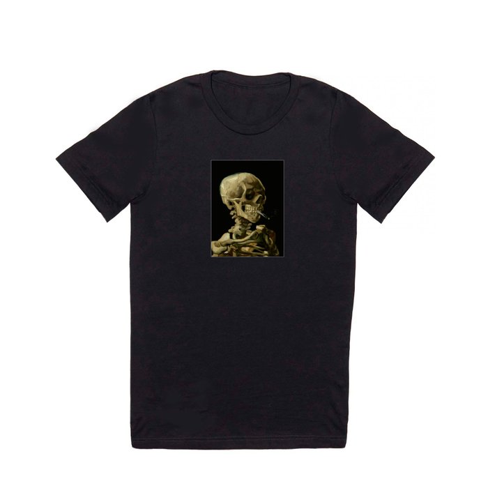 Vincent van Gogh - Skull of a Skeleton with Burning Cigarette T Shirt