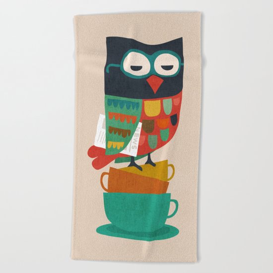 Morning Owl Beach Towel