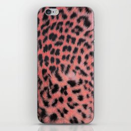 Pink leopard print iPhone Skin