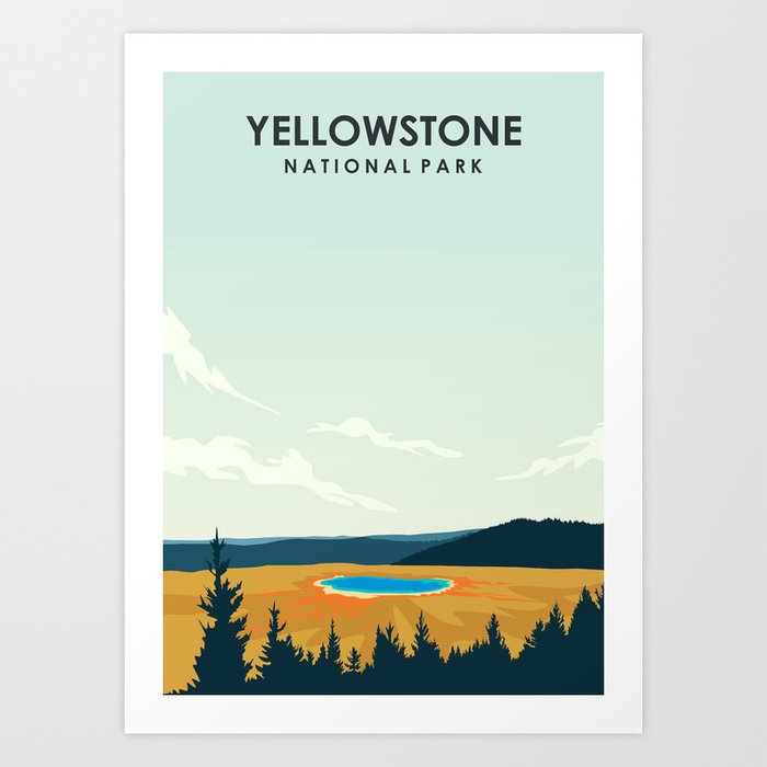 Yellowstone National Park Travel Poster Art Print