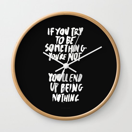 Being Nothing Wall Clock