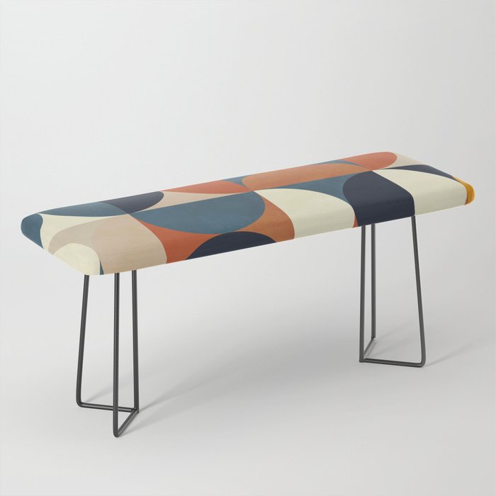 mid century abstract shapes fall winter 1 Bench