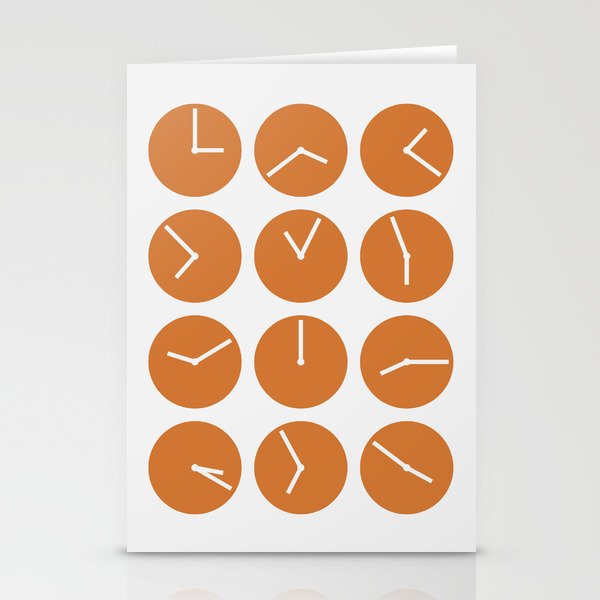 Minimal clock collection 17 Stationery Cards