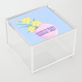 March Birth Flower Daffodils Acrylic Box