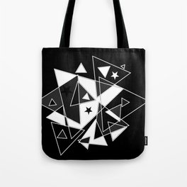 Triangles in black and white Tote Bag